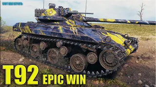 Статист на ЛТ собрал все ЭПИЧНЫЕ МЕДАЛИ 😎 World of Tanks T92 лучший бой 1.10.0