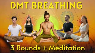 DMT Breathing - "Fire & Ice" Wim Hof Style + Mastery Meditation (3 Rounds)
