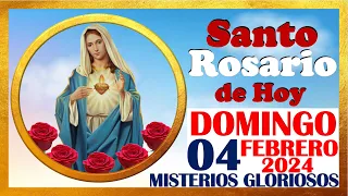 SANTO ROSARIO DE HOY DOMINGO 04 DE FEBRERO 2024🌹 Misterios GLORIOSOS 🌹 SANTO ROSARIO MEDITADO🌹