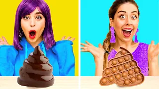 RICH Girl vs BROKE Girl Chocolate Fondue Challenge I Epic Battle with Rich vs Poor Snacks