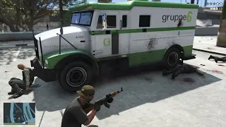 GTA 5 - Security Van Heist + Six Star Escape