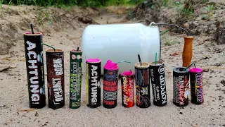 ✅🔥BIG FIRECRACKERS vs WATER CAN💥🥛💧МОЩНАЯ ПЕТАРДА vs БИДОН💣Part 1- Часть 1