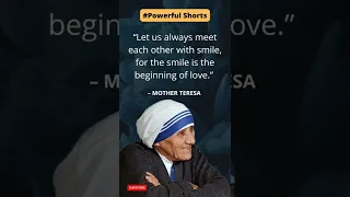 Let us always meet.... Mother Teresa #quotes #powerfulshorts #shorts #positivequotes #motivation