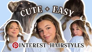quick and easy + cute hairstyles!! // Pinterest Inspired Hair