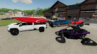 Undercover cops repo Lamborghinis and Monster Truck | Farming Simulator 22