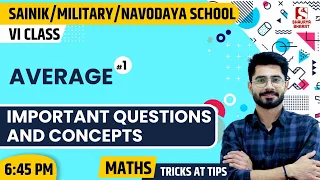 #54 Average (Part 1)| Maths Class for NAVODAYA / SAINIK / MILITARY School | By Sanjay Sir