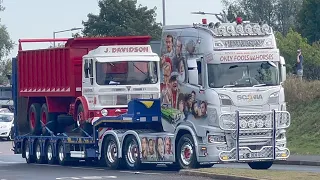 Retro Truck Show 2023 🇬🇧 Warwick Gaydon UK | Part 1 Scania V8, DAF, Volvo, Renault open pipes sound