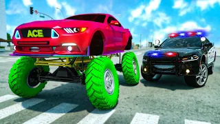 Sergeant Lucas the Police Car Catching Monster Car who Broke the Law - Wheel City Heroes Cartoon