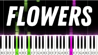 Flowers - Miley Cyrus. EASY and Cool Piano Tutorial + Sheet music