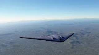 Microsoft Flight Simulator 2020: B2 Stealth bomber from L.A