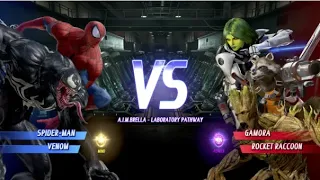 MARVEL VS. CAPCOM: INFINITE Spider-Man and Venom vs Gamora and Rocket Racoon