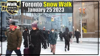 Toronto snowfall walk on January 25 2023