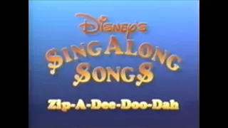 Disneyland Sing Along Songs Zip A Dee Doo Dah