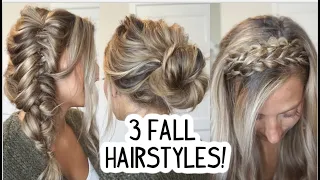 3 EASY FALL HAIRSTYLES FOR MEDIUM & LONG HAIR