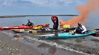 İstanbul'dan kano ile yola çıktılar, 20 günde Samsun'a ulaştılar