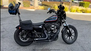 2021 Harley Davison Iron 1200 cold start with Vance and Hines short shots