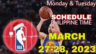 NBA GAMES SCHEDULE/ NBA SCHEDULE MARCH 27 & 28, 2023/ NBA(REGULAR SEASON 2022-2023)