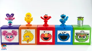 Sesame Street Surprise Boxes! Kids Learn Colors & Counting | Educational Toy Learning Video