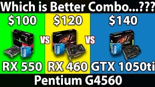 RX 550 (4GB) vs RX 460 (4GB) vs GTX 1050ti (4GB) | Pentium G4560 | DX11 & DX12 | 14 Games Benchmarks