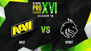 NaVi vs Spirit | Карта 2 Dust2 | ESL Pro League Season 16 - Group A