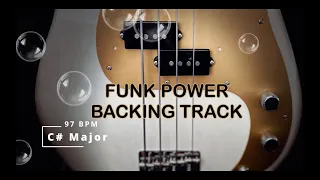 Funk Power | Backing Track for Bass | 97 BPM | C# Major