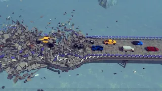 Satisfying Destruction Madness #9 Feat. More Cars on a Destructible Bridge | Besiege