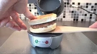 Trying out a Hamilton Beach Breakfast Sandwich Maker in the UK (2013 Video - Old Info)