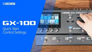 BOSS GX-100 | Quick Start | Control Settings