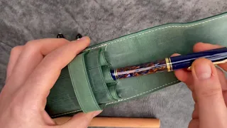 Leather Flap Pen Case  -Testing With Montblanc 146-149 and Pelikan m800