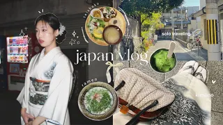 japan vlog⋆ ౨ৎ˚ wearing a kimono alone, shibuya crossing, shopping haul, dog cafe, 7-eleven food