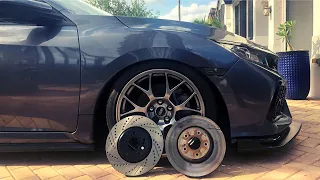 The Si Gets New Brake Rotors! EASIEST INSTALL EVER! || 18 Civic Si