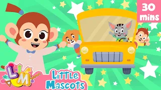 Wheels On The Bus + Five Little Monkeys + More Little Mascots Nursery Rhymes & Kids Songs