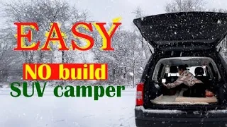 No build SUV car camper conversion | Jeep Patriot | Solo female | Relaxing ASMR