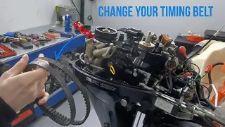 How To Change A Timing Belt On A Outboard Engine! EASY!! ( Tohatsu 9.8HP )
