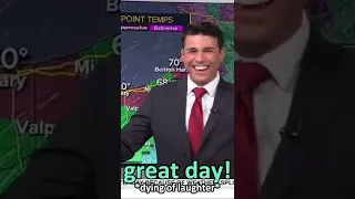 this weather reporter finds out his map has touchscreen #shorts