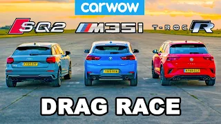 BMW v Audi v VW - HOT HATCH (in disguise) DRAG RACE