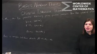 Number Theory: Chinese Remainder Theorem