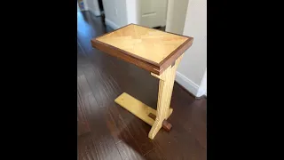 "C" Table built from scrap wood