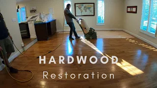 Hardwood Floor Restoration Refinishing Time Lapse Dustless Refinishing