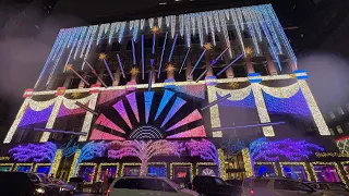 The Full Saks Fifth Avenue Holiday Light Show Spectacular on a Rainy NYC Night