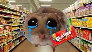 skittles meme sad hamster