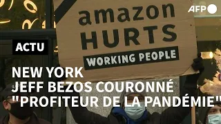 Amazon: Jeff Bezos couronné "Profiteur de la pandémie" par des manifestants à New York | AFP