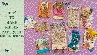 How to Mass Make Hidden Paperclip Embellishments - Tutorial for Junk Journal Ephemera