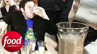 Can Adam Beat The Brain Freeze In This Colossal Milkshake Challenge? | Man v. Food