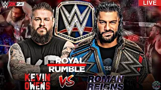 WWE 2K22 - ROMAN REIGNS VS KEVIN OWENS ROYAL RUMBLE 2023 || MATCH GAMEPLAY 2023 | WRESTLING R