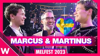 🇸🇪 Marcus & Martinus "Air" @ Melodifestivalen 2023 Final | INTERVIEW