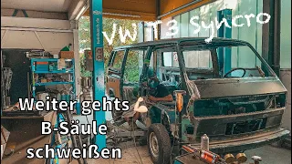 VW T3 Syncro Restauration I B Säule schweißen I Karosseriearbeiten