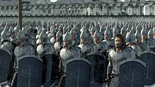 2,000 Men of Gondor VS 10,000 Isengard | Castle Sieges Lord Of The Rings Cinematic Battle