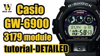 G-Shock GW 6900 module 3179 - review & tutorial how to setup and use ALL the functions