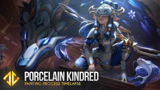 Porcelain Kindred - League of Legends Splash Art